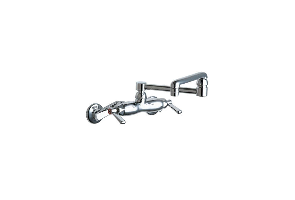 Chicago Faucets Wall Mounted Adjustable Center Kitchen Faucet